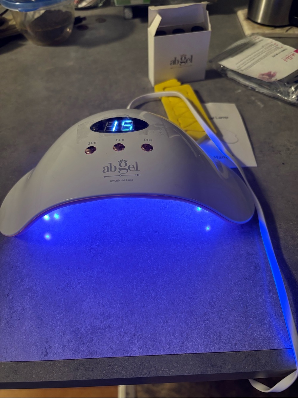 ab gel White UV/LED Nail Lamp with Blue Light